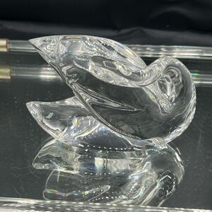 Baccarat Crystal Glass Art Swan Bird Sculpture